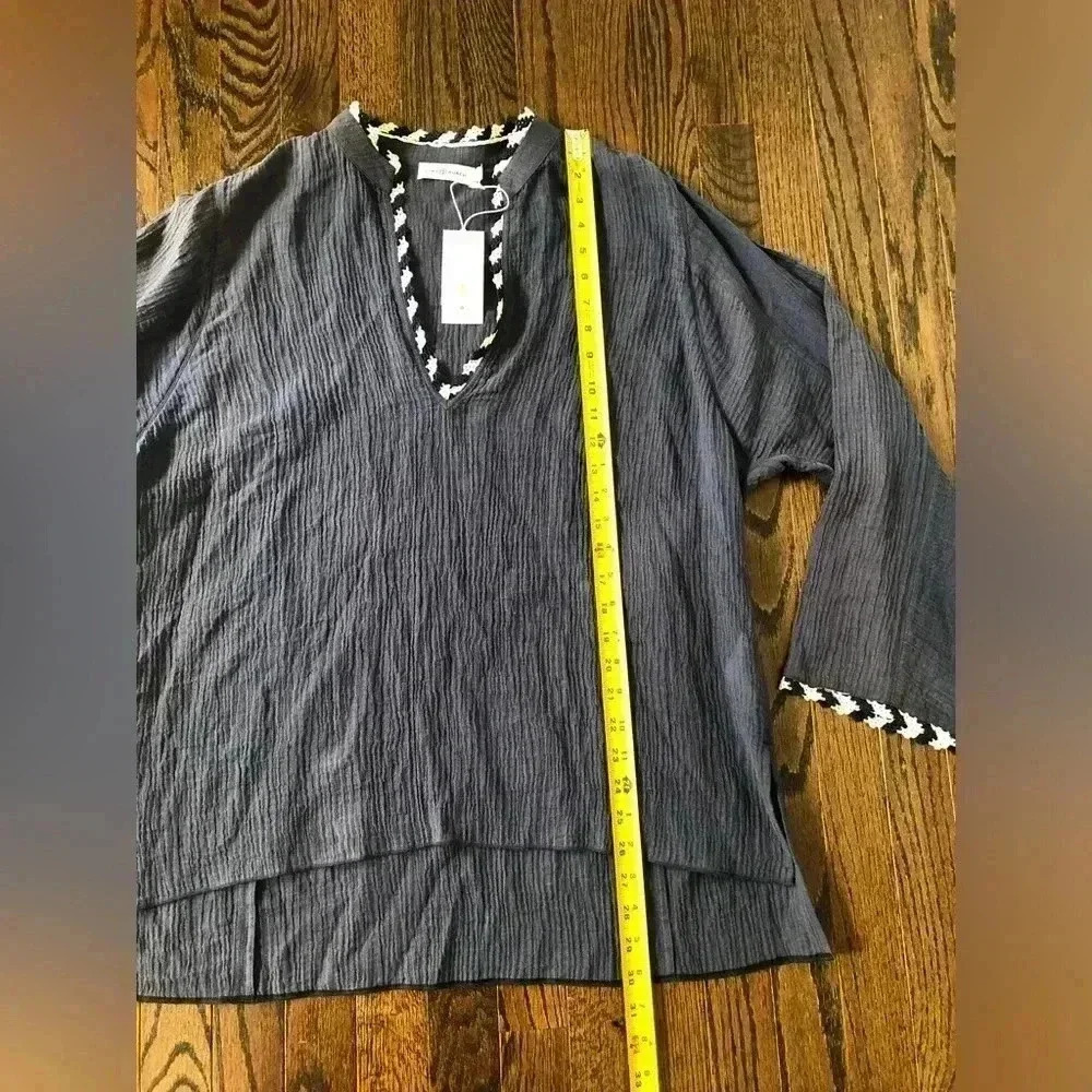 Tory Burch Women’s L Gauze Beach Shirt/Coverup in Tory Navy - NWT!! - Picture 12 of 16